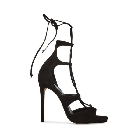 Black Steve Madden Carol Women's Heels Sandals | PH 2876UXE